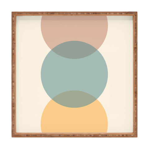 Colour Poems Circle Gradient Melon Square Tray
