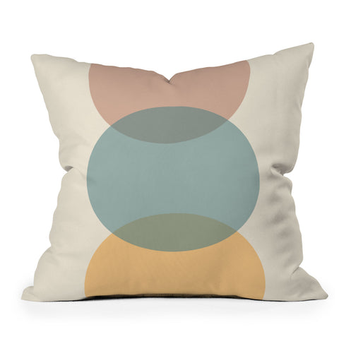 Colour Poems Circle Gradient Melon Throw Pillow