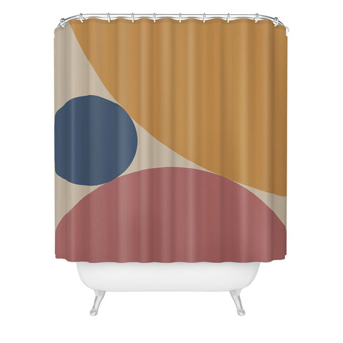 Colour Poems Circular Abstract Shower Curtain