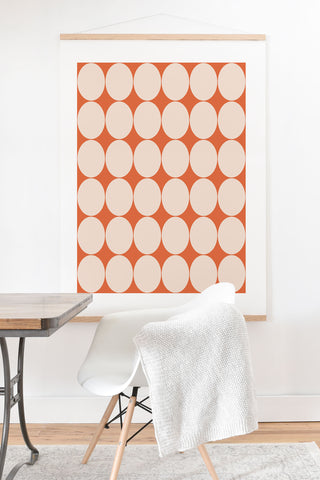 Colour Poems Circular Minimalism Orange Art Print And Hanger