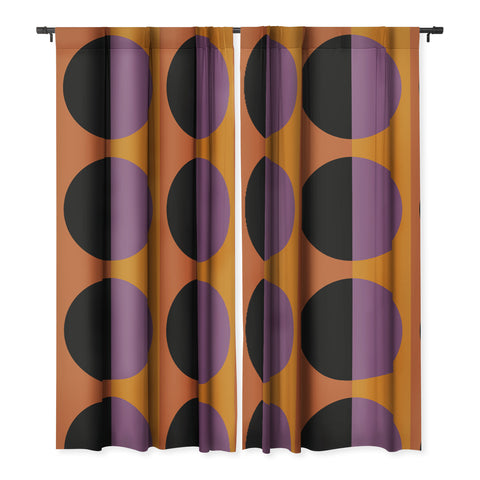 Colour Poems Color Block Abstract Blackout Window Curtain