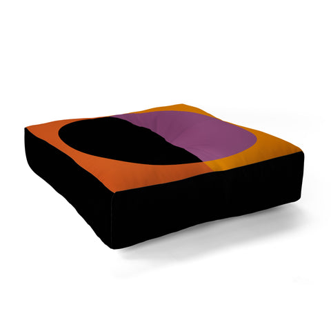 Colour Poems Color Block Abstract Floor Pillow Square