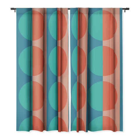 Colour Poems Color Block Abstract II Blackout Window Curtain