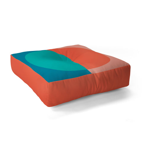 Colour Poems Color Block Abstract II Floor Pillow Square