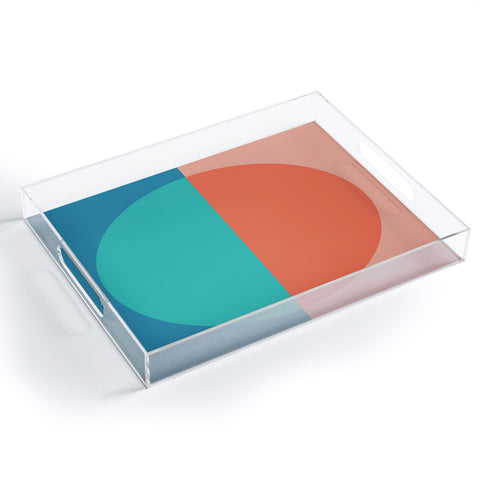 Colour Poems Color Block Abstract II Acrylic Tray