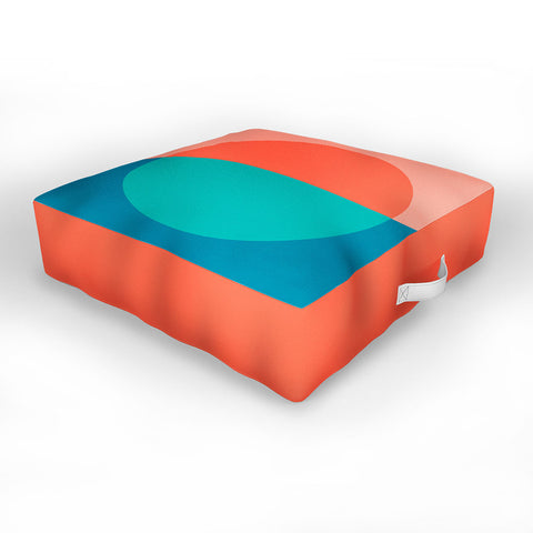 Colour Poems Color Block Abstract II Outdoor Floor Cushion