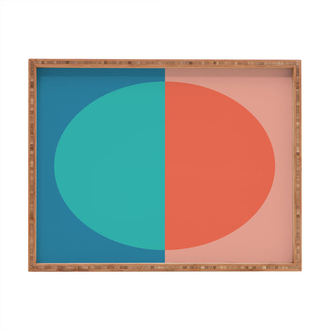 Colour Poems Color Block Abstract II Rectangular Tray
