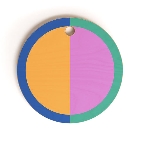 Colour Poems Color Block Abstract III Cutting Board Round