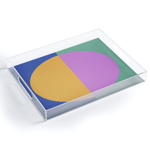 Colour Poems Color Block Abstract III Acrylic Tray