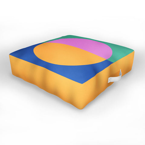 Colour Poems Color Block Abstract III Outdoor Floor Cushion