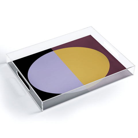 Colour Poems Color Block Abstract IV Acrylic Tray