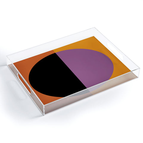 Colour Poems Color Block Abstract Acrylic Tray