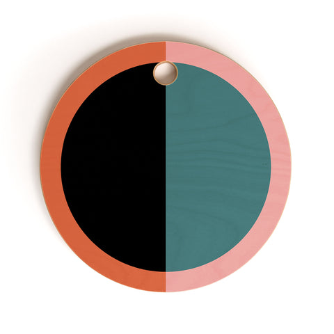 Colour Poems Color Block Abstract V Cutting Board Round