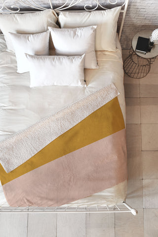 Colour Poems Color Block Abstract VII Fleece Throw Blanket