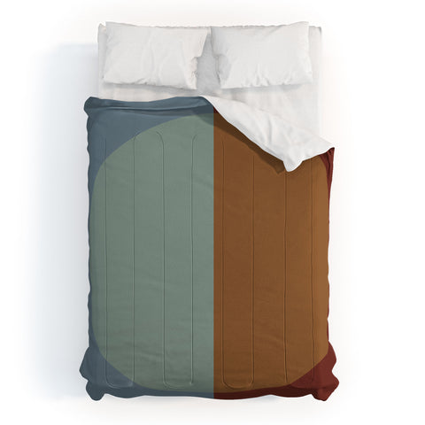 Colour Poems Color Block Abstract X Comforter