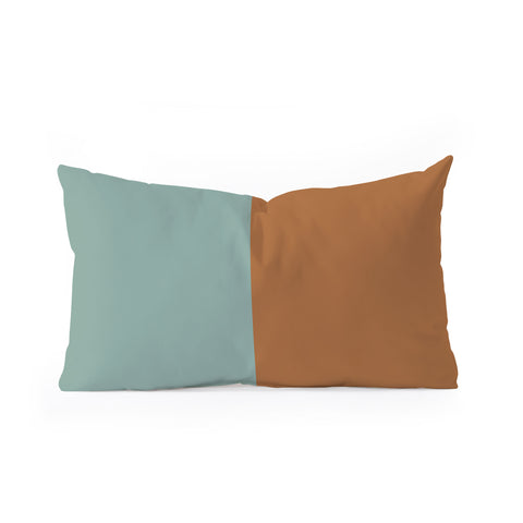 Colour Poems Color Block Abstract X Oblong Throw Pillow