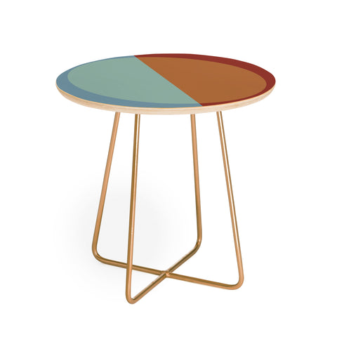 Colour Poems Color Block Abstract X Round Side Table