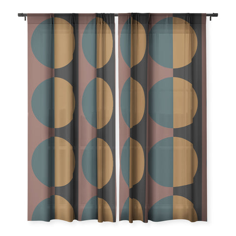 Colour Poems Color Block Abstract XI Sheer Window Curtain