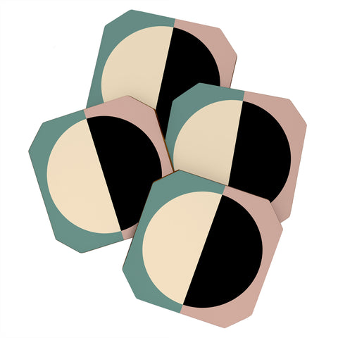 Colour Poems Color Block Abstract XIX Coaster Set