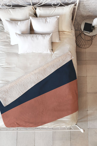 Colour Poems Color Block Abstract XVII Fleece Throw Blanket