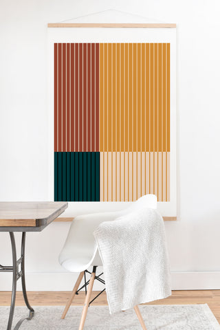 Colour Poems Color Block Line Abstract XV Art Print And Hanger