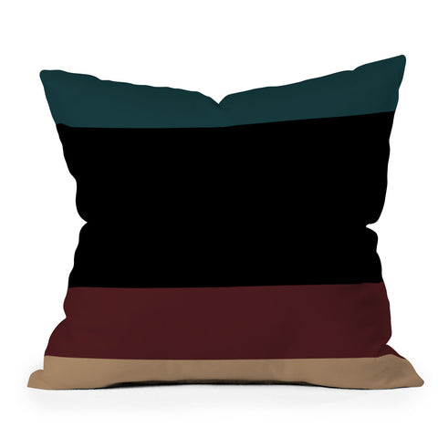 Colour Poems Contemporary Color Block II Throw Pillow