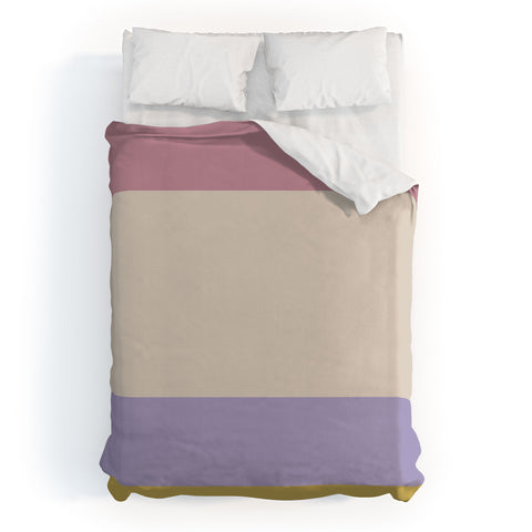 Colour Poems Contemporary Color Block III Duvet Cover