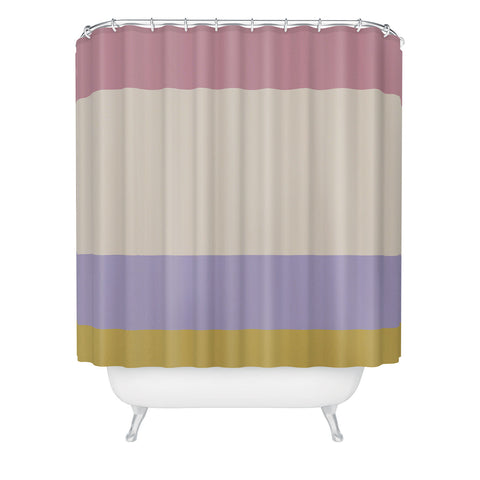 Colour Poems Contemporary Color Block III Shower Curtain