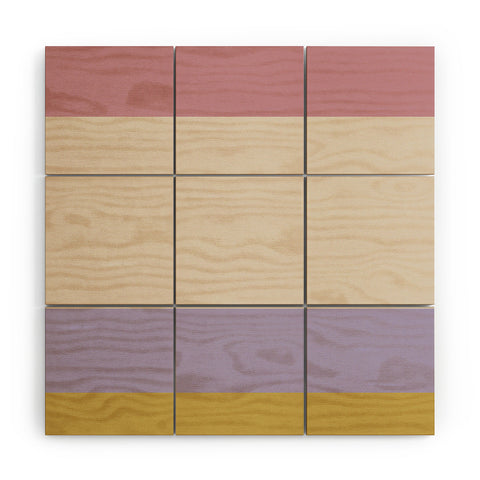 Colour Poems Contemporary Color Block III Wood Wall Mural