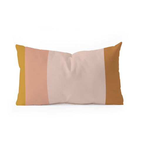 Colour Poems Contemporary Color Block IV Oblong Throw Pillow