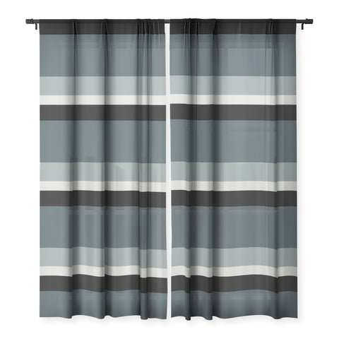 Colour Poems Contemporary Color Block VI Sheer Window Curtain