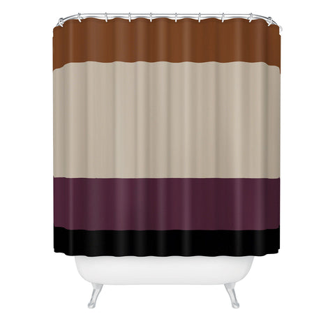 Colour Poems Contemporary Color Block VIII Shower Curtain