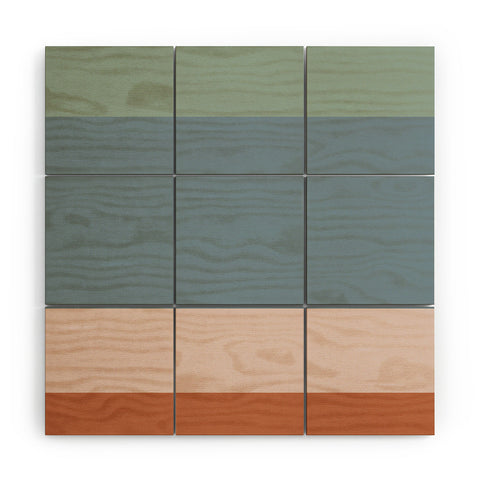 Colour Poems Contemporary Color Block Wood Wall Mural