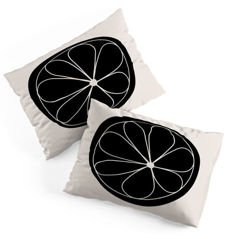 Colour Poems Daisy Abstract Black Pillow Shams