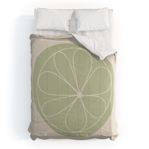 Colour Poems Daisy Abstract Green Comforter