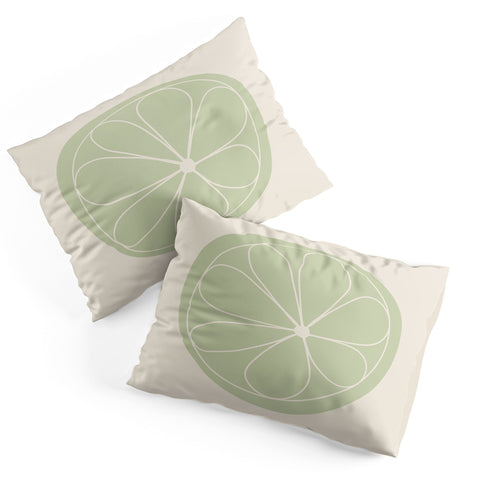 Colour Poems Daisy Abstract Green Pillow Shams