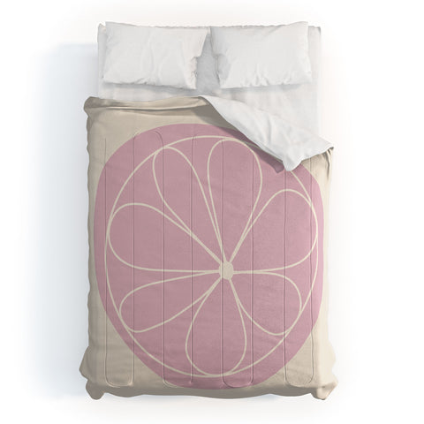 Colour Poems Daisy Abstract Pink Comforter