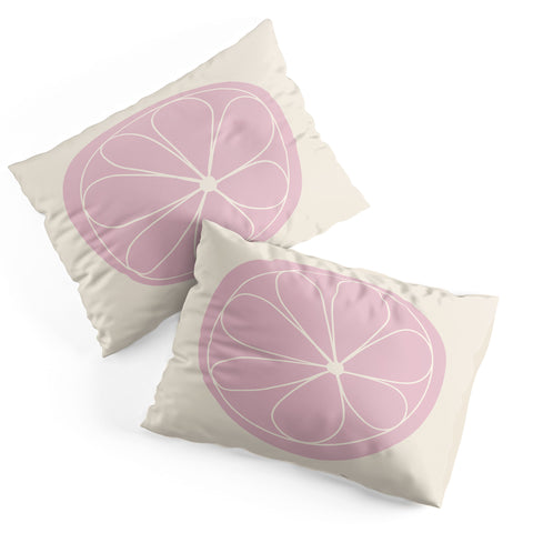 Colour Poems Daisy Abstract Pink Pillow Shams
