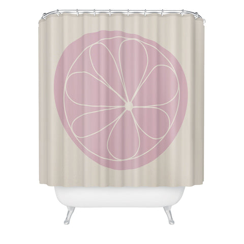 Colour Poems Daisy Abstract Pink Shower Curtain