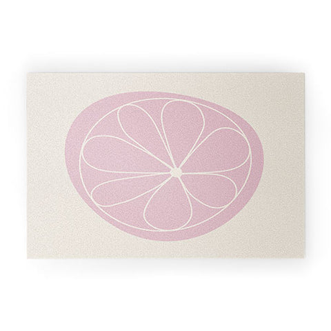 Colour Poems Daisy Abstract Pink Welcome Mat