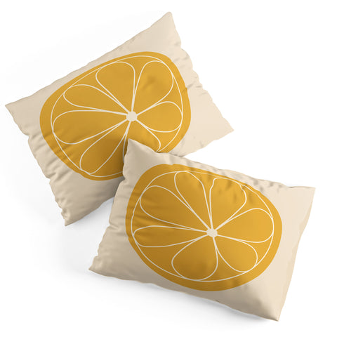 Colour Poems Daisy Abstract Yellow Pillow Shams