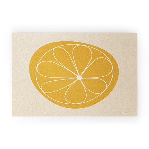 Colour Poems Daisy Abstract Yellow Welcome Mat