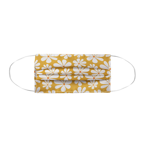 Colour Poems Floral Daisy Pattern Golden Yellow Face Mask