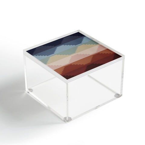 Colour Poems Geometric Aztec Pyramid Pattern Acrylic Box