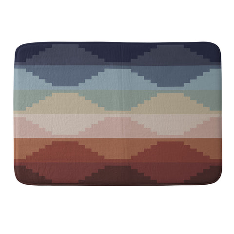 Colour Poems Geometric Aztec Pyramid Pattern Memory Foam Bath Mat