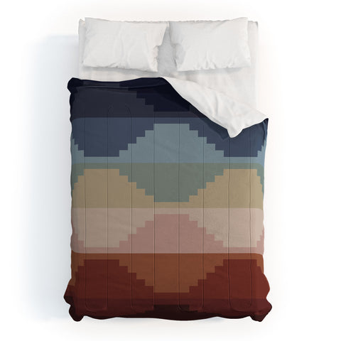 Colour Poems Geometric Aztec Pyramid Pattern Comforter