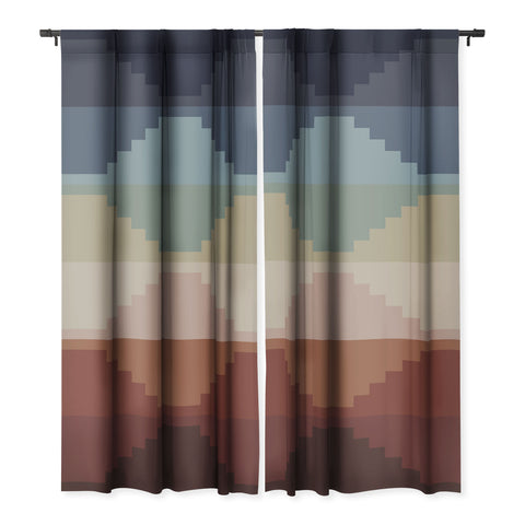 Colour Poems Geometric Aztec Pyramid Pattern Blackout Non Repeat