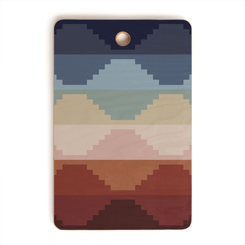 Colour Poems Geometric Aztec Pyramid Pattern Cutting Board Rectangle