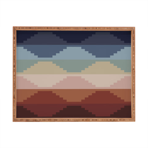 Colour Poems Geometric Aztec Pyramid Pattern Rectangular Tray