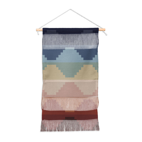 Colour Poems Geometric Aztec Pyramid Pattern Wall Hanging Portrait